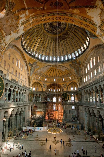Aya Sophia的内部-古代拜占庭大教堂 — 图库照片