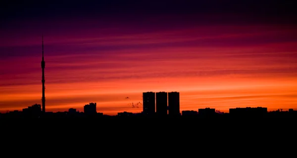 Sonnenuntergang in der Stadt — Stockfoto
