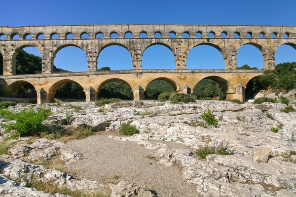 Vista sobre Pont du Gard — Foto de Stock