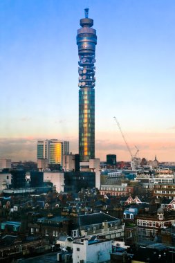BT telecommunications tower in London clipart