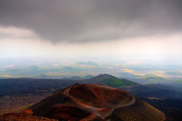 Silvestri krater på etna, Sicilien — Stockfoto