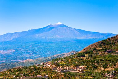 Etna in summer day, Sicily clipart