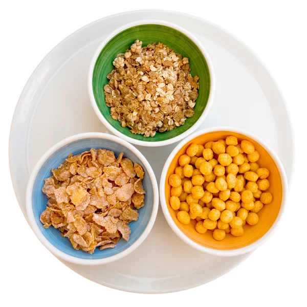 Three kind of cereals — Stock Photo, Image