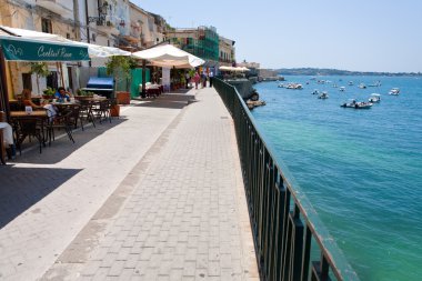 Seafront in Syracuse, Sicily clipart