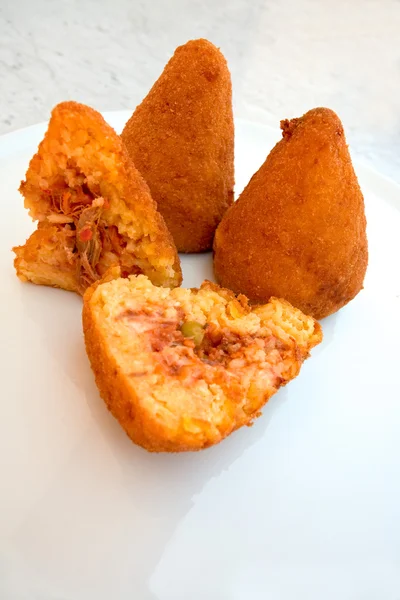 Arancini - traditional fired rice fastfood in Sicily — Stock Photo, Image