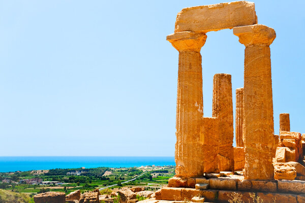 Temple of Juno in Valley of the Temples in Agrigento, Sicily