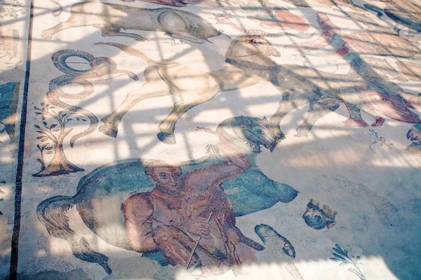 Fragment av antika romerska mosaik — Stockfoto