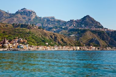 taormina ve gardini naxos beach, Sicilya