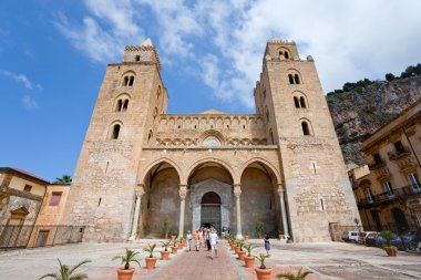 Cathedral in Cefalu, Sicily, Italy clipart
