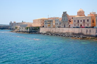 Embankment in Syracuse, Sicily clipart