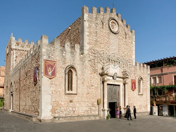 De duomo (kathedraal) in taormina, Sicilië — Stockfoto