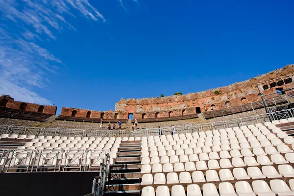 Teatro greco, taormina, Sicilya — Stok fotoğraf