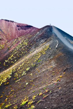 turist üzerinde kenar krater, etna