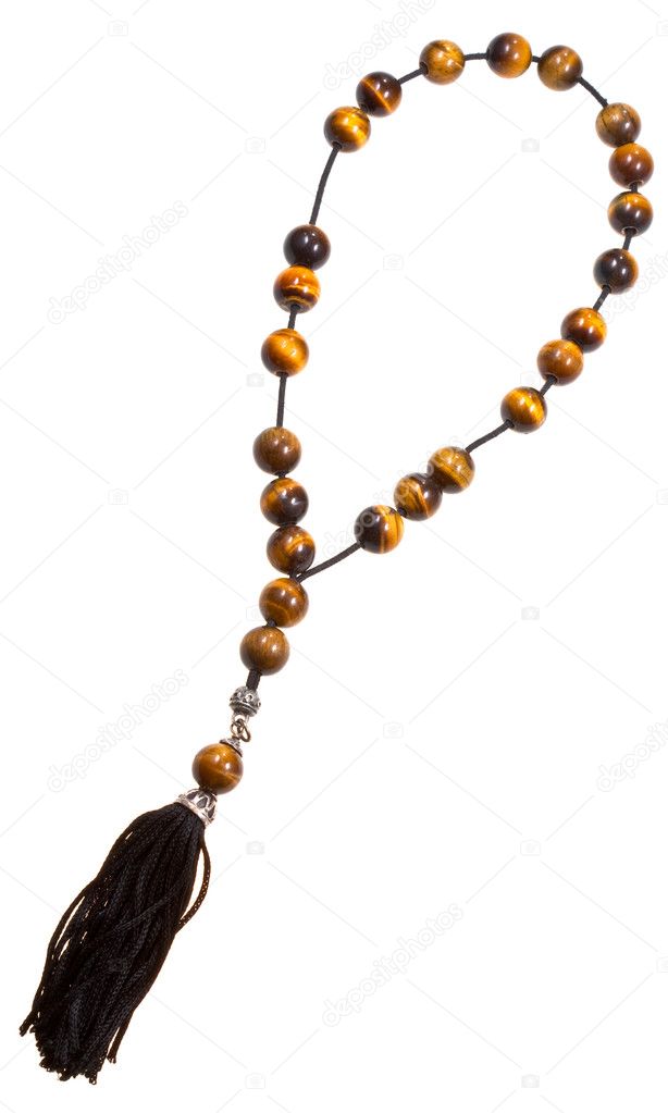 Prayer bead isolated on white