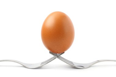 çatal üzerinde yumurta