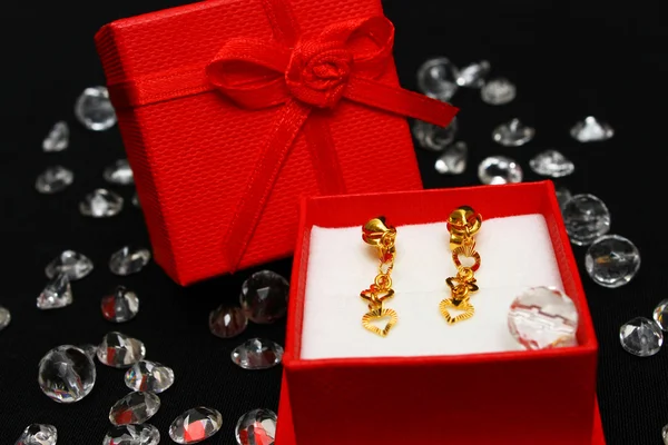 Golden Earrings — Stock Photo, Image