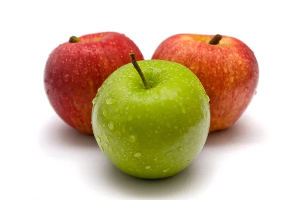 Tři jablka Stock Fotografie