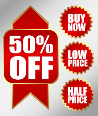 Red half price clipart