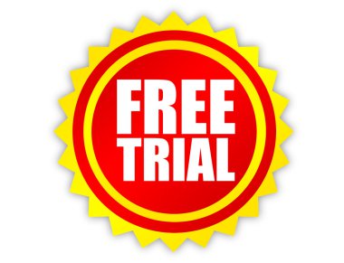 Label free trial clipart