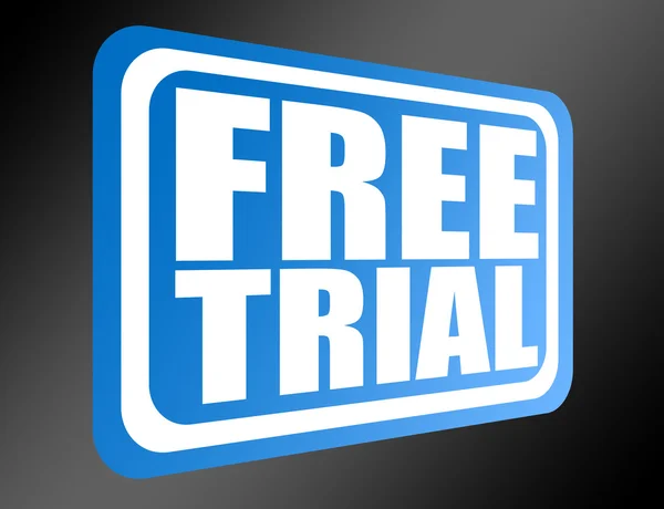 Blue free trial — Stock Photo, Image