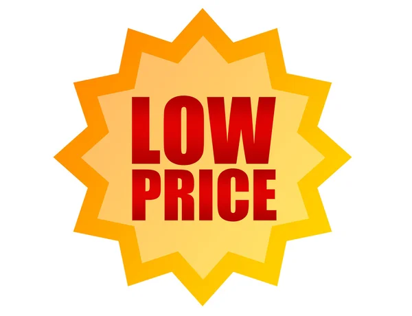 Rótulo preço baixo — Fotografia de Stock