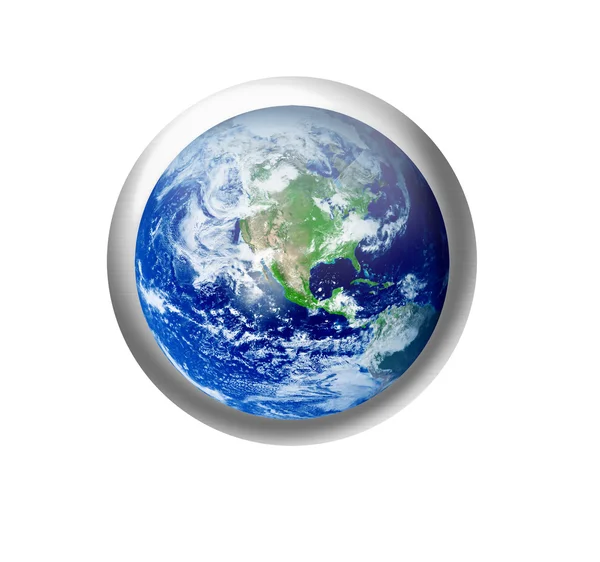 Przycisk Globe — Zdjęcie stockowe