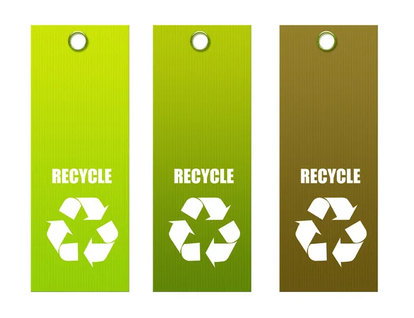 stock image Green recycle labels