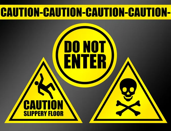 Caution signs — Stock Photo, Image