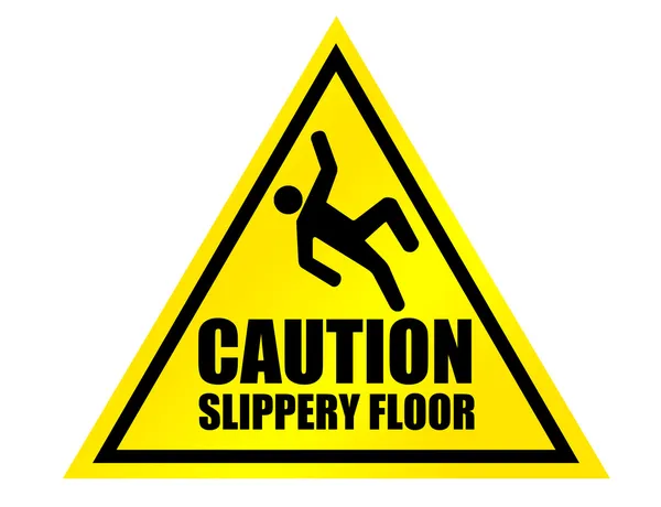 Óvatosan csúszós padlón jele — Stock Fotó