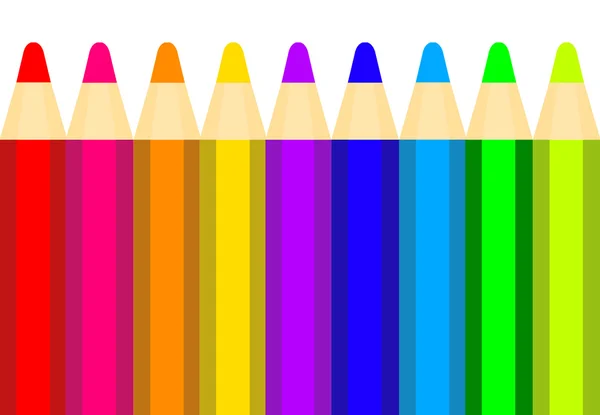 Farvede blyanter - Stock-foto