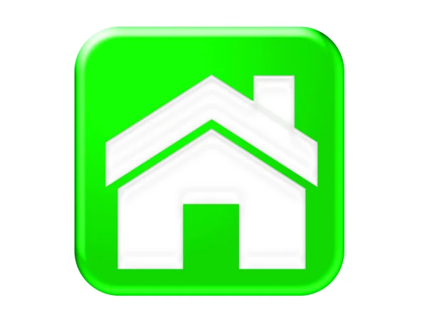 Green Home Icon Web — Stockfoto