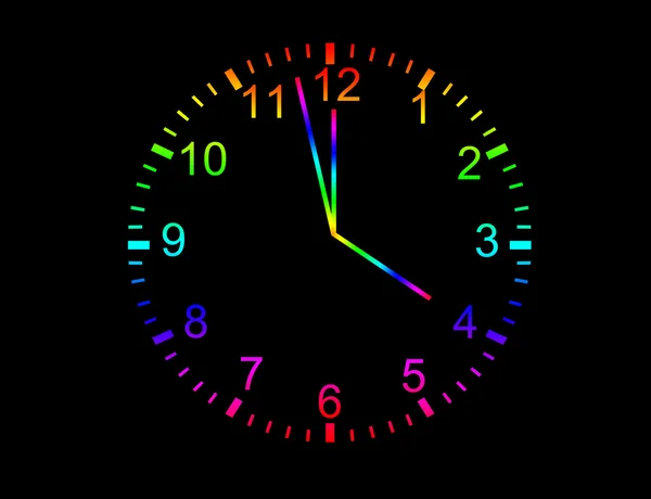 Цветные часы — стоковое фото