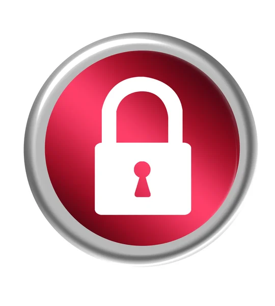 Lock button — Stock Photo, Image