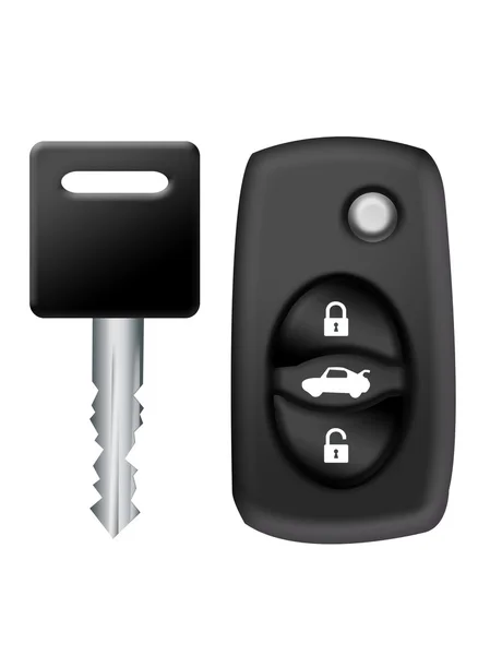 Alarme chave e carro — Fotografia de Stock