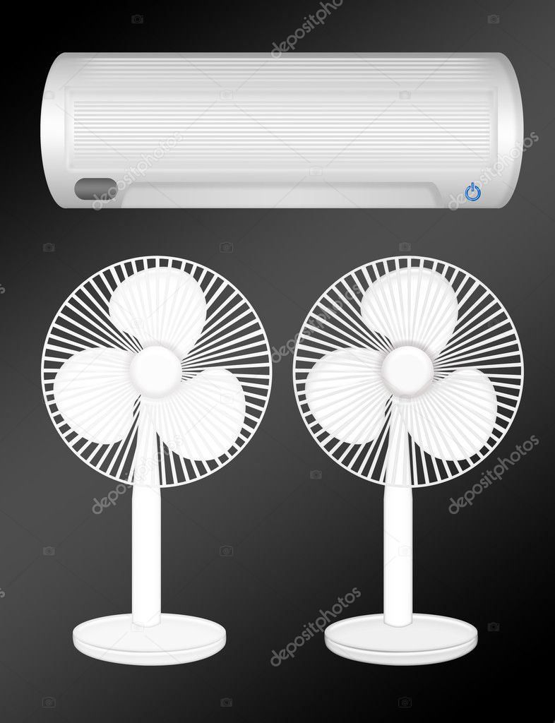 Fan and air conditioning