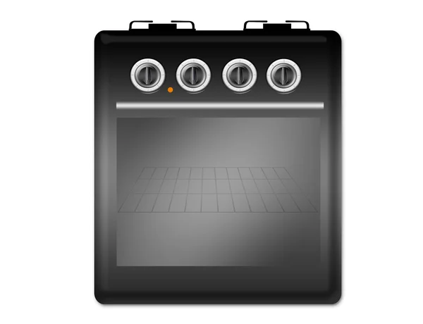 Black stove — Stock Photo, Image