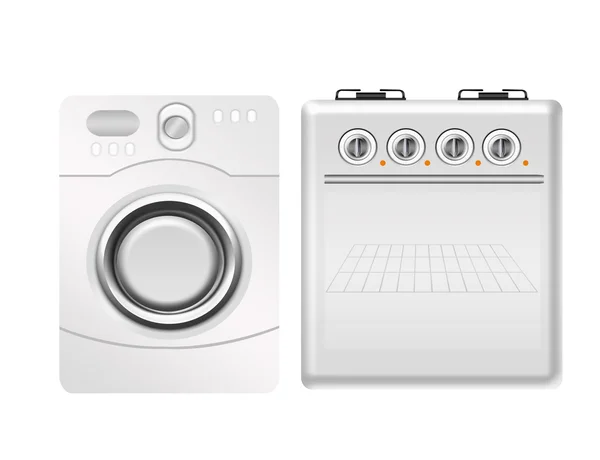 Estufa y lavadora —  Fotos de Stock