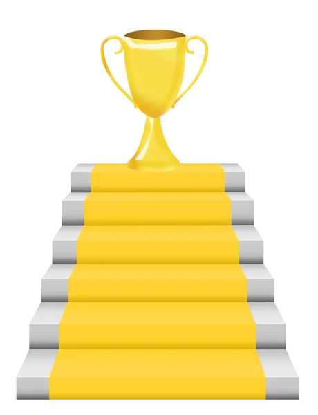 Trophy and steps — Stock Photo, Image