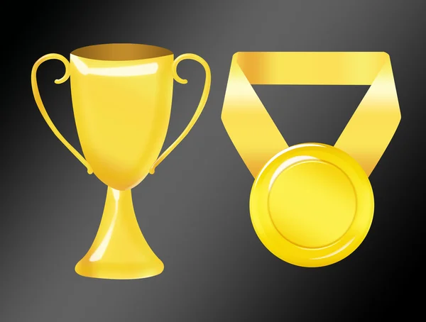 Trophy and medal — Stock Photo, Image