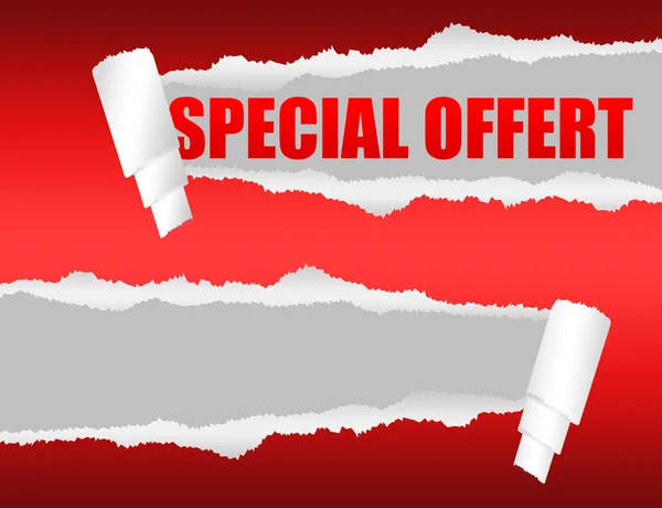 Special offer torn paper — Stock Photo, Image
