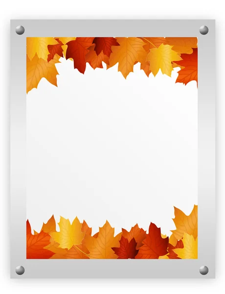 Reklama jesienią liście — Zdjęcie stockowe