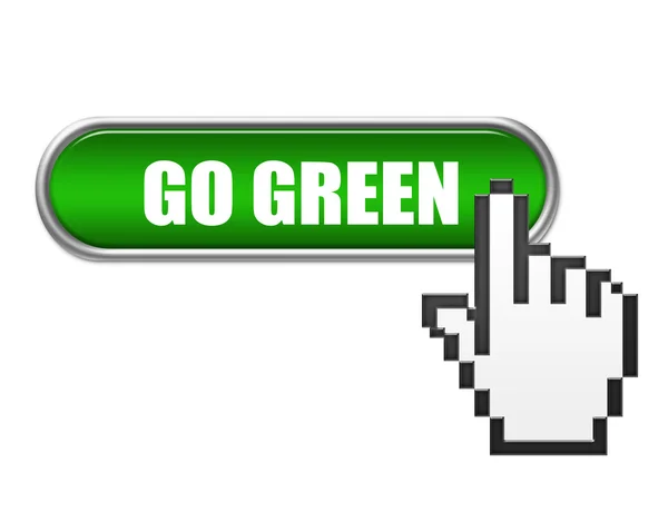 Vá botão verde — Fotografia de Stock