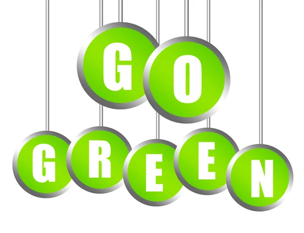Go green labels — Stock Photo, Image