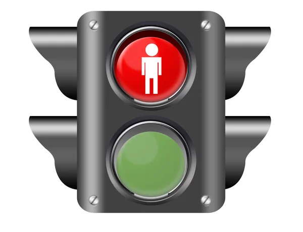 Traffic light with pedestrian — Stock Photo, Image
