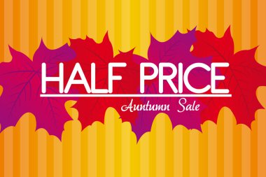 half price autumn background clipart