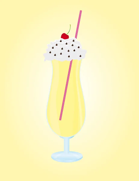 Milk-shake vanille — Image vectorielle