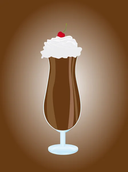 Milk-shake au chocolat — Image vectorielle