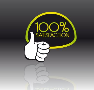 100 percent satisfaction clipart