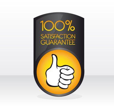 100 satisfaction guarantee sign clipart