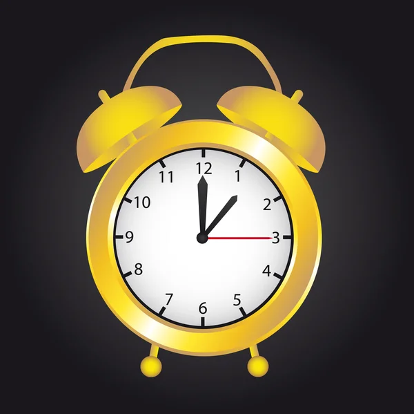Horloge en or — Image vectorielle